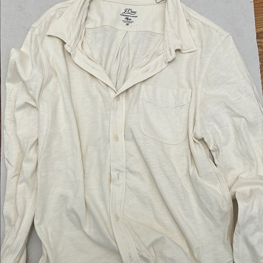 J. Crew Off-White Casual Cotton Button down